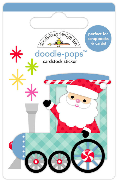 Doodlebug Design Oh What Fun! - Santa's On His Way Doodle-Pops 3D Sticker