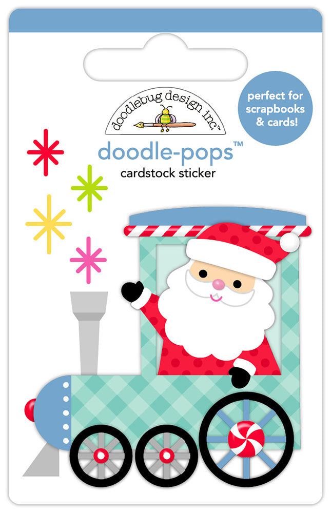Doodlebug Design Oh What Fun! - Santa's On His Way Doodle-Pops 3D Sticker