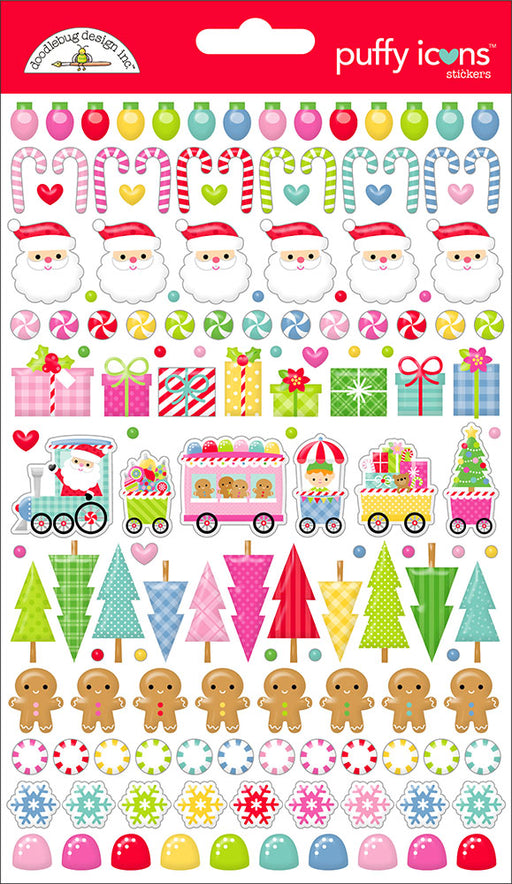Doodlebug Design Oh What Fun! - Puffy Icon Stickers