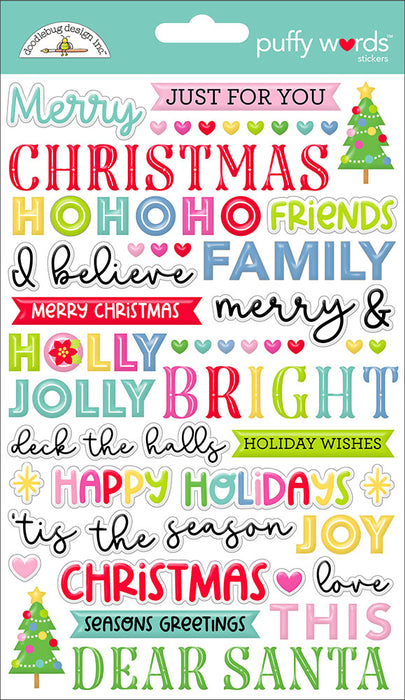 Doodlebug Design Oh What Fun! - Puffy Word Stickers