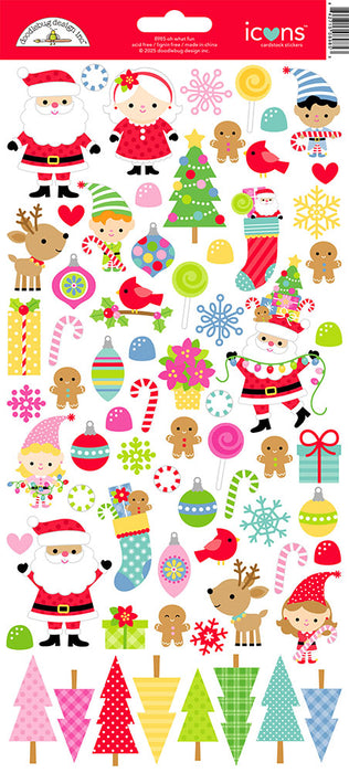 Doodlebug Design Oh What Fun! - Icon Stickers