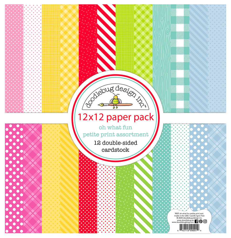Doodlebug Design Oh What Fun! - Petite Prints 12x12 Paper Pack