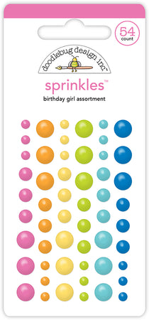 Doodlebug Design Cupcakes & Candles - Birthday Girl Shape Sprinkles