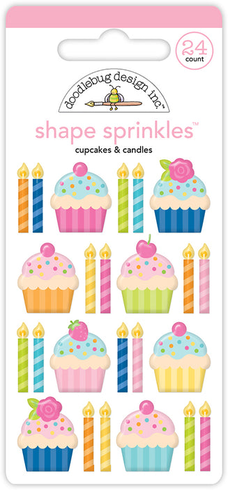 Doodlebug Design Cupcakes & Candles - Cupcakes & Candles Shape Sprinkles