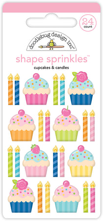 Doodlebug Design Cupcakes & Candles - Cupcakes & Candles Shape Sprinkles