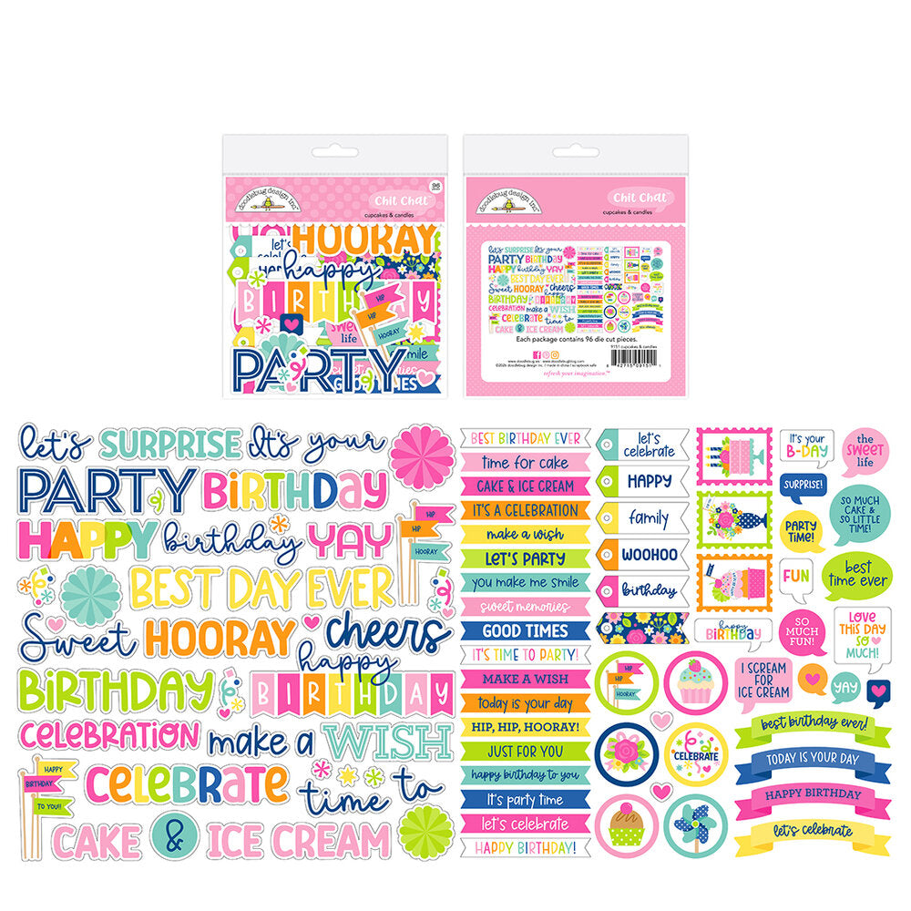 Doodlebug Design Cupcakes & Candles - Chit Chat Die Cuts