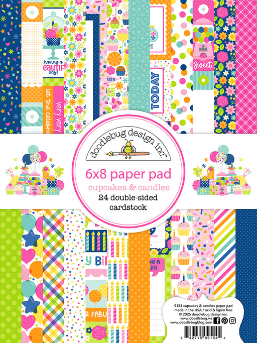 Doodlebug Design Cupcakes & Candles - 6x8 Pad