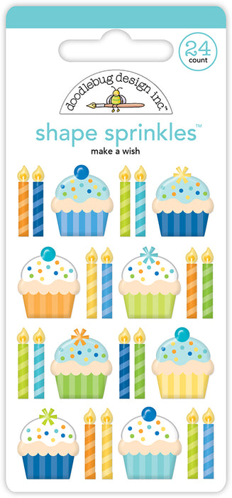 Doodlebug Design Balloons & Banners - Make A Wish Shape Sprinkles