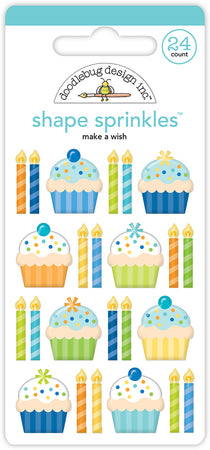 Doodlebug Design Balloons & Banners - Make A Wish Shape Sprinkles