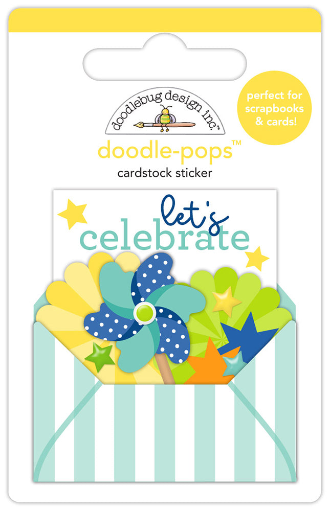 Doodlebug Design Balloons & Banners - Let's Celebrate Doodle Pops