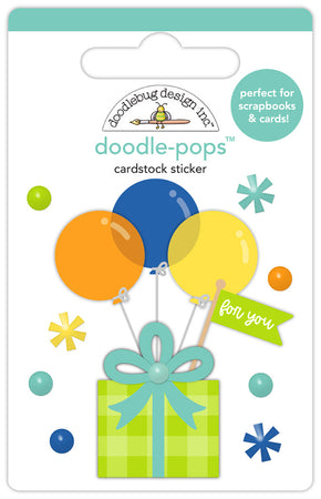 Doodlebug Design Balloons & Banners - Surprise Party Doodle Pops