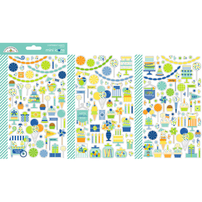 Doodlebug Design Balloons & Banners - Mini Icon Stickers