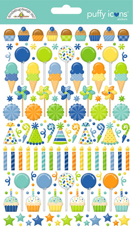 Doodlebug Design Balloons & Banners - Puffy Icons Stickers