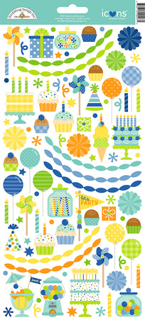 Doodlebug Design Balloons & Banners - Icon Stickers