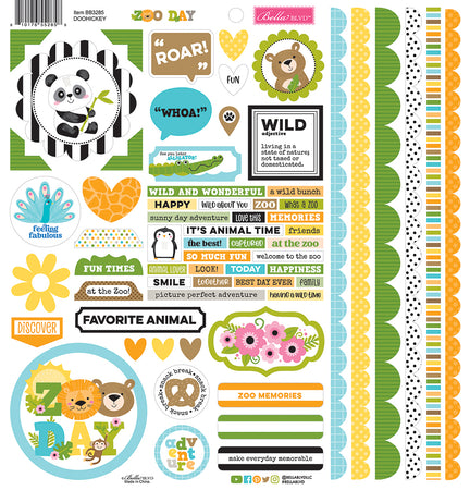 Bella Blvd Zoo Day - Doohickey Cardstock Stickers