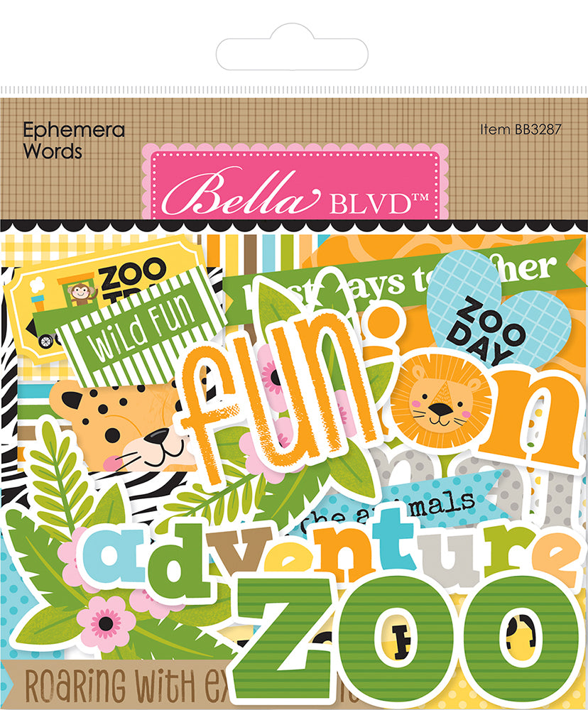 Bella Blvd Zoo Day - Ephemera Words