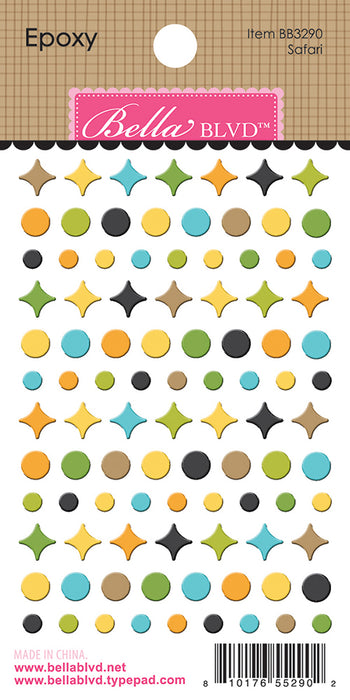 Bella Blvd Zoo Day - Safari Epoxy Stickers