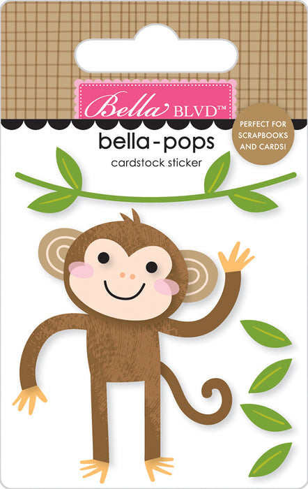 Bella Blvd Zoo Day - Monkey Business Bella-Pops 3D Sticker