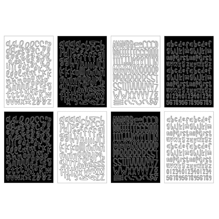 Echo Park Essentials Collection - Black And White Alpha Sticker Book