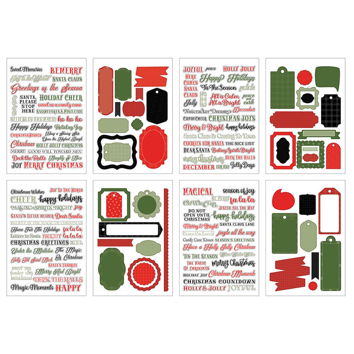 Echo Park Essentials Collection - Christmas Phrases Sticker Book