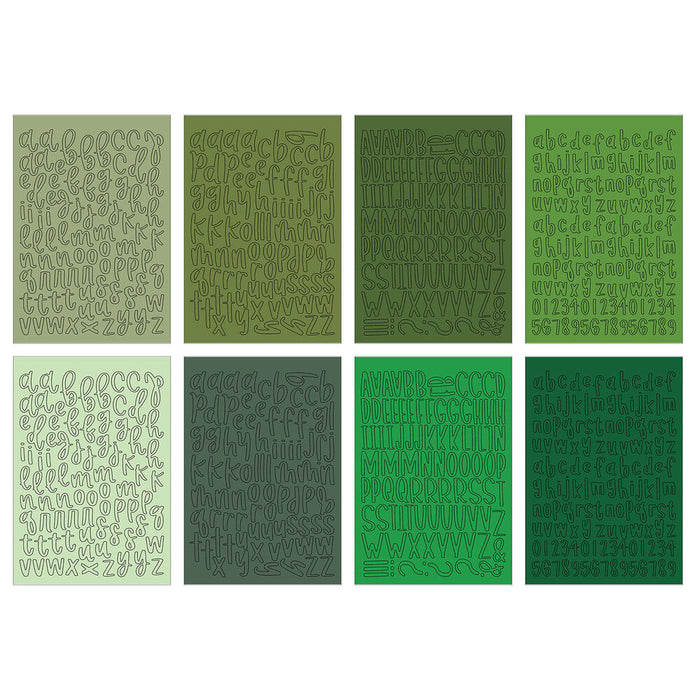 Echo Park Essentials Collection - Green Alpha Sticker Book