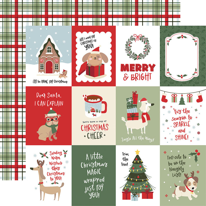 Echo Park Here Comes Santa Paws - 3x4 Journaling Cards