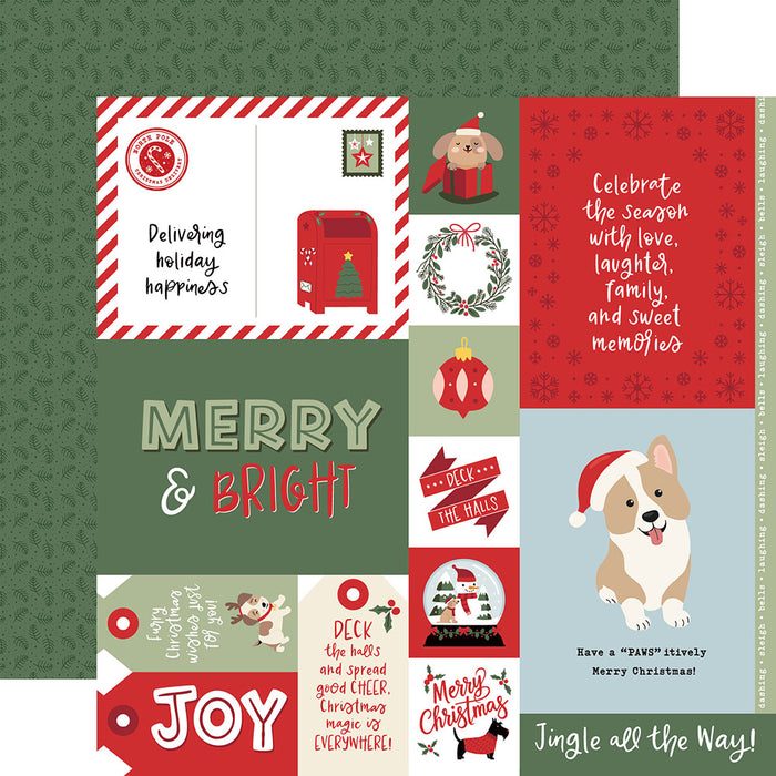 Echo Park Here Comes Santa Paws - Multi Journaling Cards