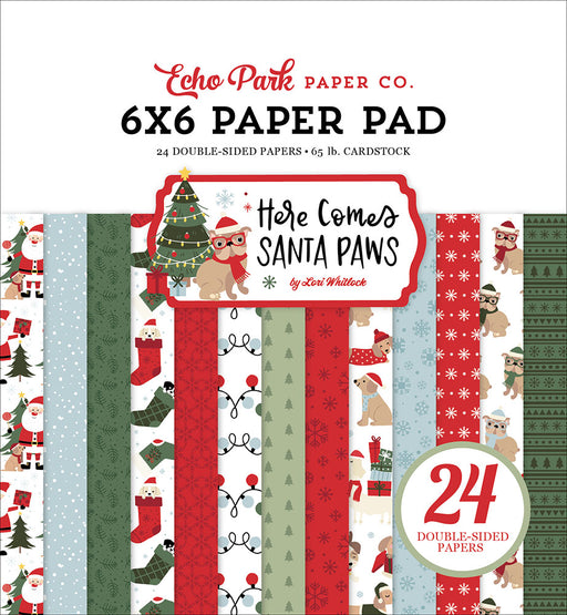 Echo Park Here Comes Santa Paws - 6x6 Pad