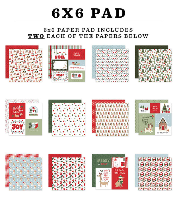 Echo Park Here Comes Santa Paws - 6x6 Pad
