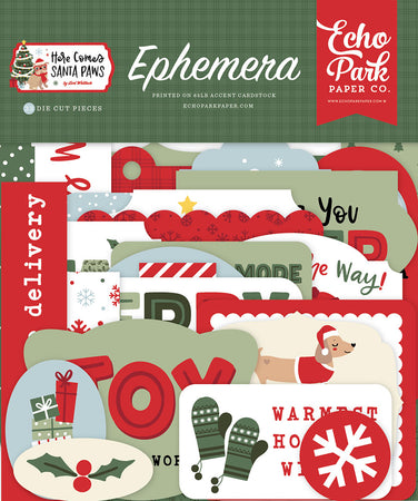 Echo Park Here Comes Santa Paws - Ephemera Icons