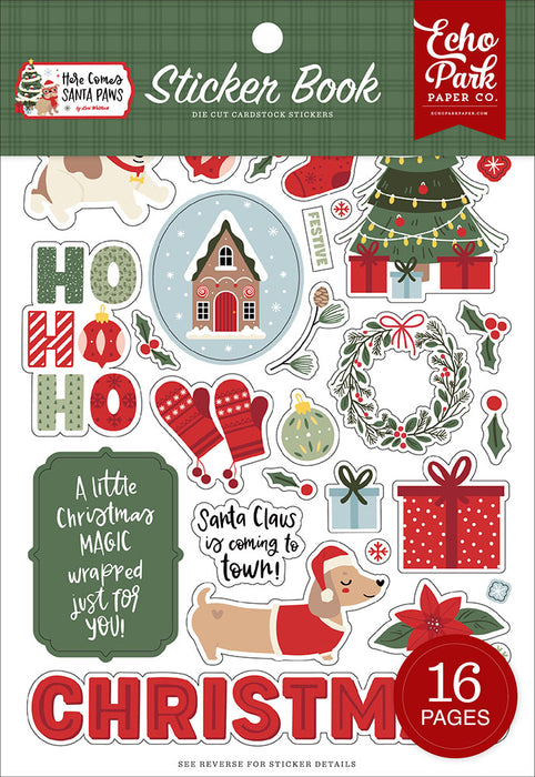 Echo Park Here Comes Santa Paws - Sticker Book