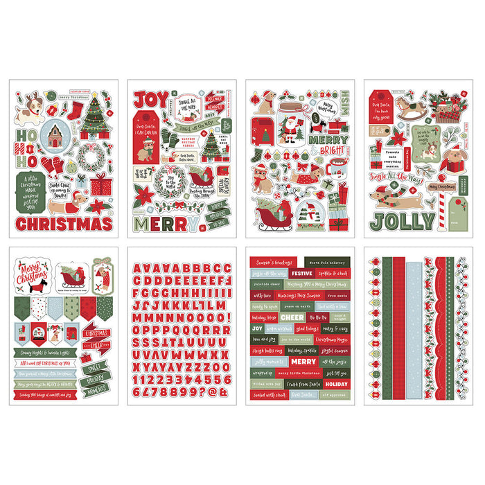 Echo Park Here Comes Santa Paws - Sticker Book