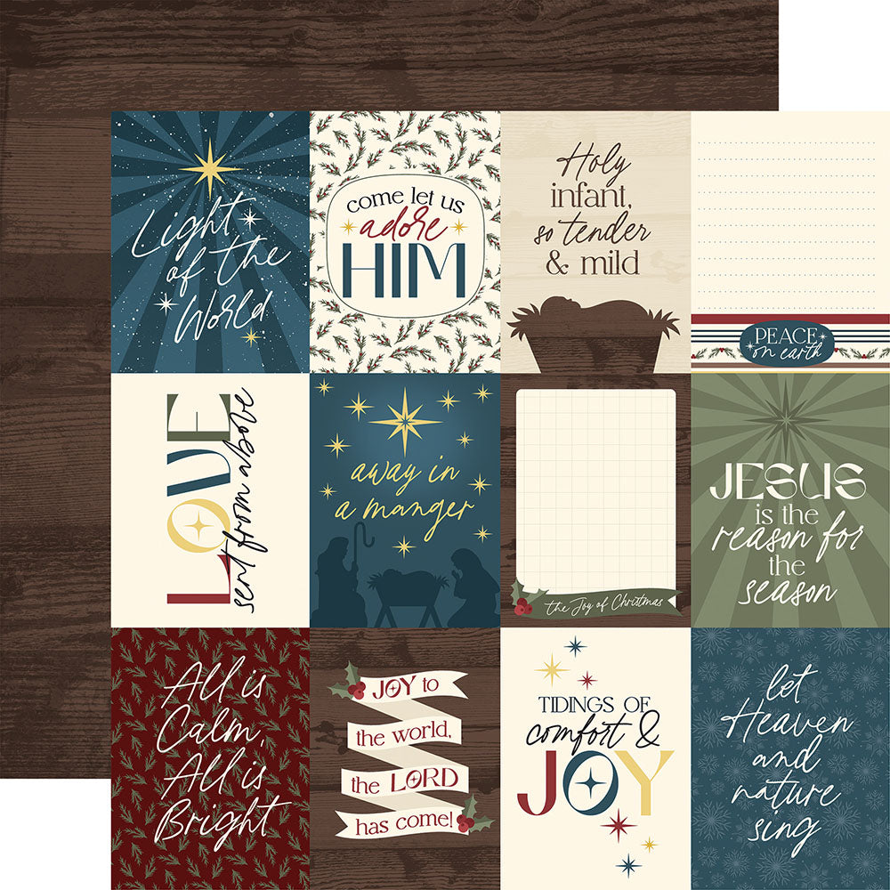 Echo Park Joy To The World - 3x4 Journaling Cards