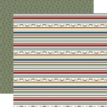 Echo Park Joy To The World - Holly And Stripes