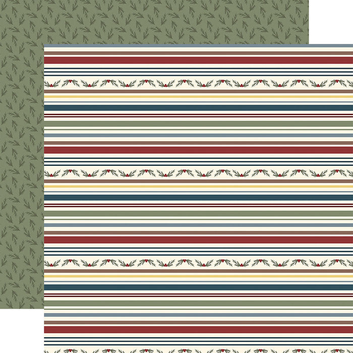 Echo Park Joy To The World - Holly And Stripes