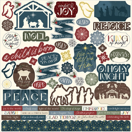 Echo Park Joy To The World - Element Stickers