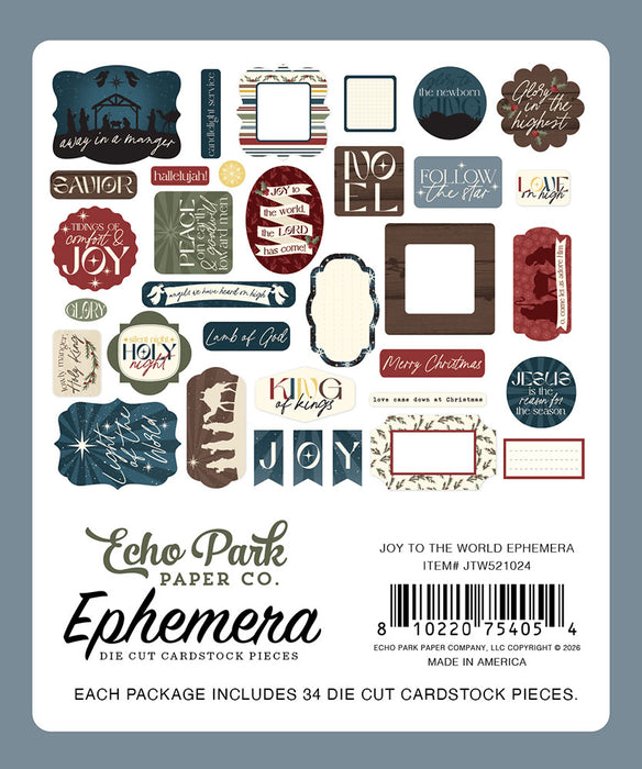 Echo Park Joy To The World - Ephemera Icons