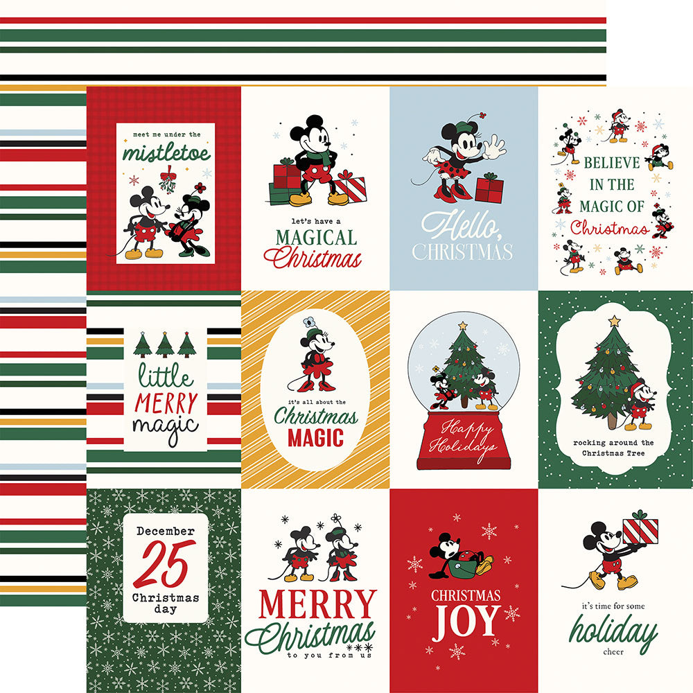 Echo Park Mouse And Me Christmas - 3x4 Journaling Cards