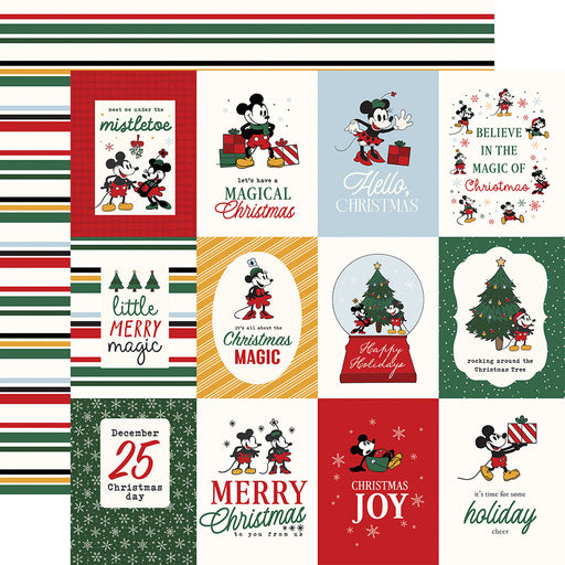 Echo Park Mouse And Me Christmas - 3x4 Journaling Cards