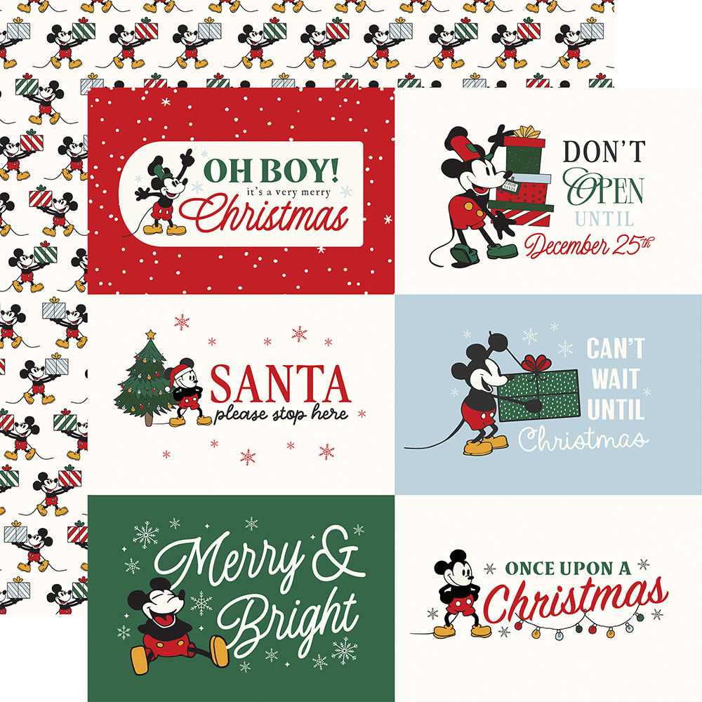 Echo Park Mouse And Me Christmas - 6x4 Journaling Cards