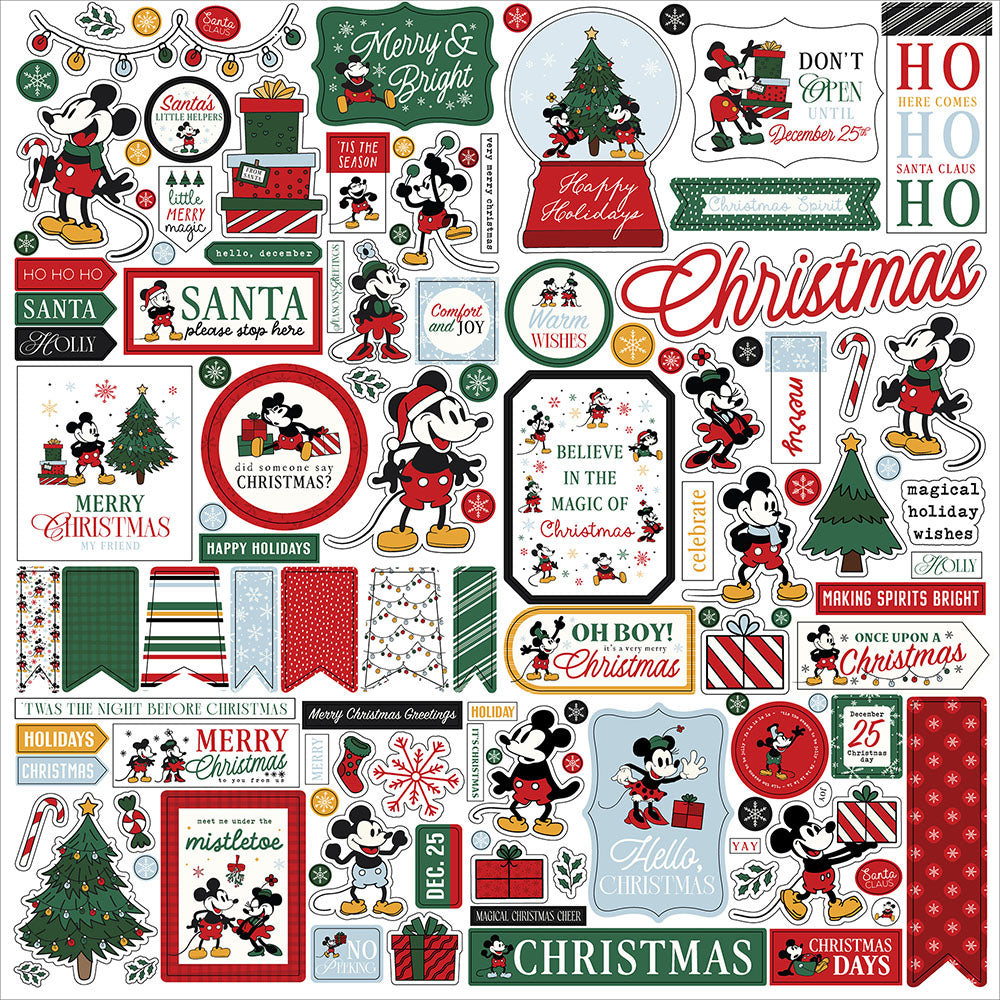Echo Park Mouse And Me Christmas - Element Stickers