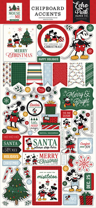 Echo Park Mouse And Me Christmas - Chipboard Accents