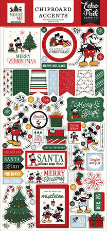 Echo Park Mouse And Me Christmas - Chipboard Accents