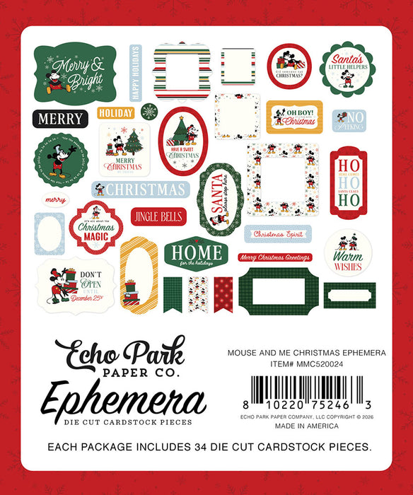 Echo Park Mouse And Me Christmas - Ephemera Icons