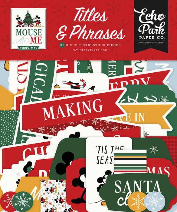 Echo Park Mouse And Me Christmas - Ephemera Titles & Phrases