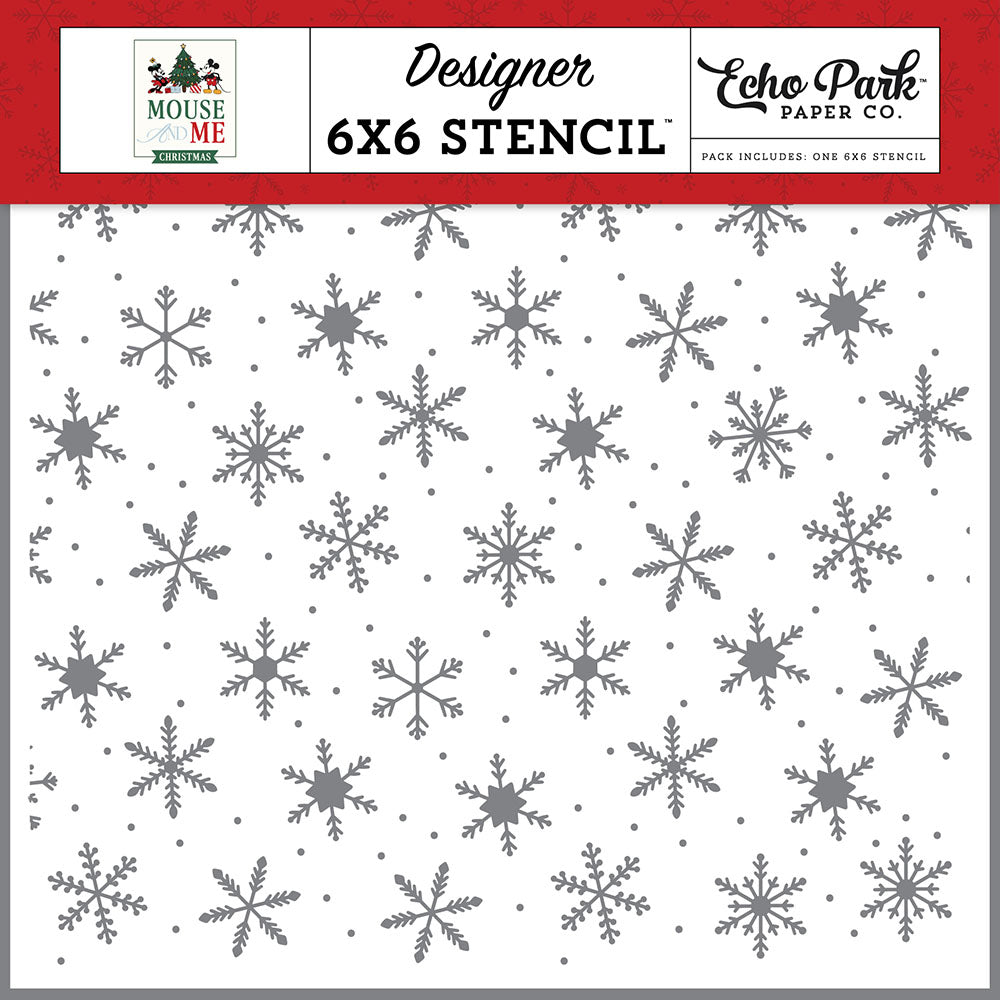 Echo Park Mouse And Me Christmas - Seasonal Snowflakes Stencil