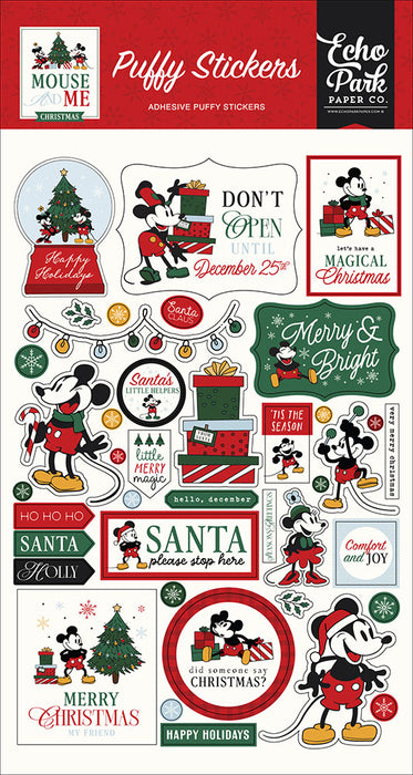 Echo Park Mouse And Me Christmas - Puffy Stickers