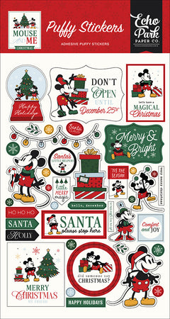 Echo Park Mouse And Me Christmas - Puffy Stickers