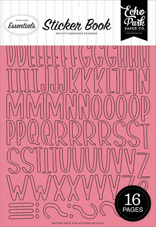 Echo Park Essentials Collection - Pink Alpha Sticker Book