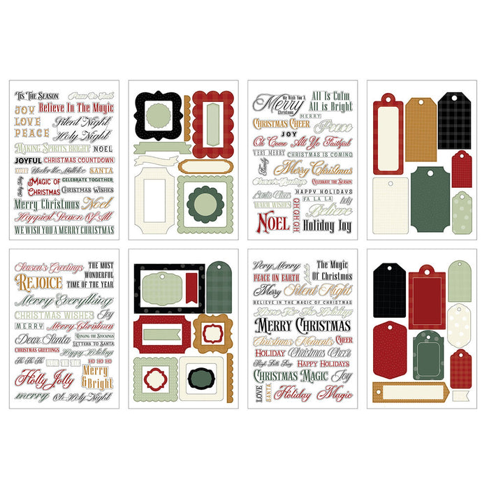 Echo Park Essentials Collection - Vintage Christmas Phrases Sticker Book